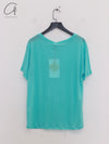 BASERANGE Classic Bamboo Fiber Bamboo Cotton Loose T-shirt Series Collection Round Neck Bottoming Shirt France BAS-TOLO-BL-SP25-LSS Turquoise TOLO-BL-000